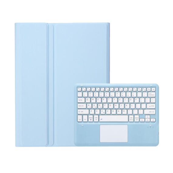 For Samsung Galaxy Tab S10 Ultra A910B-A Touch Pad Detachable Bluetooth Keyboard Leather Tablet Case(Sky Blue)