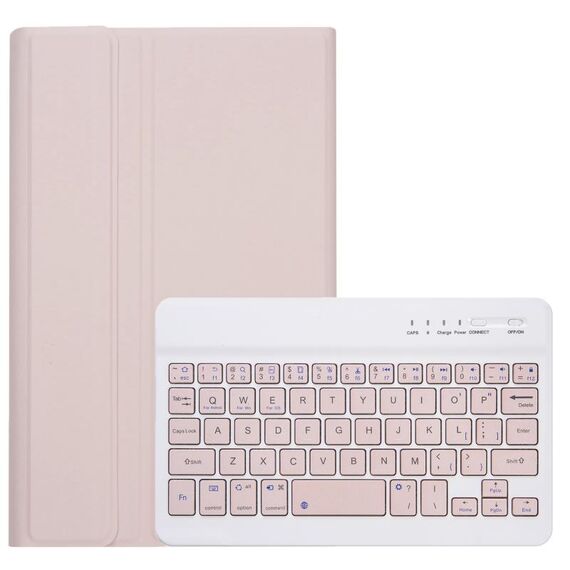 Per Redmi Pad SE 8.7 A0N12 TPU Ultra-sottile staccabile Bluetooth tastiera Tablet Custodia in pelle (Rosa)