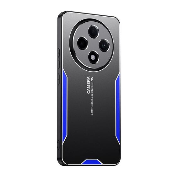 Per Xiaomi Redmi 14C Blade Series TPU Hybrid Metal Phone Case (Blu)