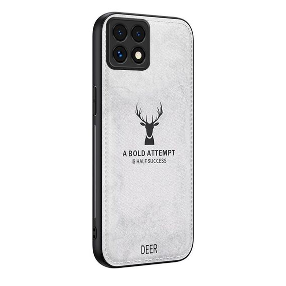 Per Xiaomi 14T Pro Custodia per telefono tutto compreso in tessuto con testa di cervo (bianco)