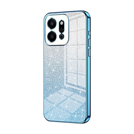 For Honor Play 9T 5G Gradient Glitter Powder Electroplated Phone Case(Blue)