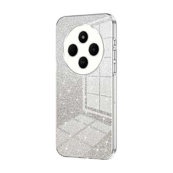For Redmi 14R Gradient Glitter Powder Electroplated Phone Case(Transparent)