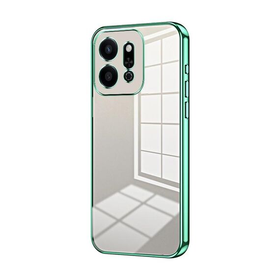 Per Honor Play 9T 5G Custodia per telefono con foro sottile e placcatura trasparente (verde)