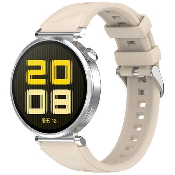 For Huawei Watch GT 5 Pro 42mm Quick Release Silicone Watch Band(Ivory White)