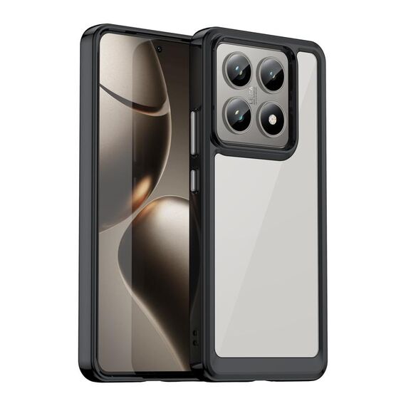For Xiaomi 14T Colorful Series Acrylic Hybrid TPU Phone Case(Black)