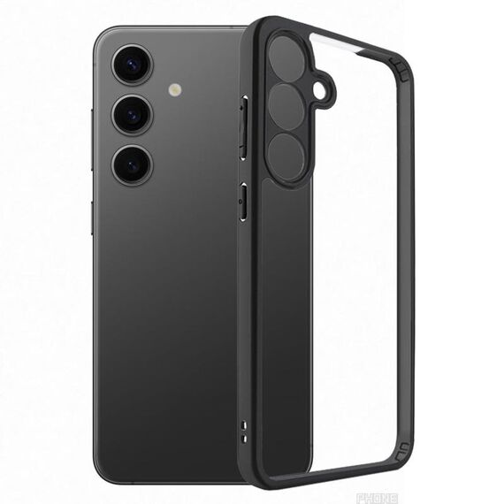 Per Samsung Galaxy S25+ 5G Custodia per telefono in TPU satinato + PC trasparente