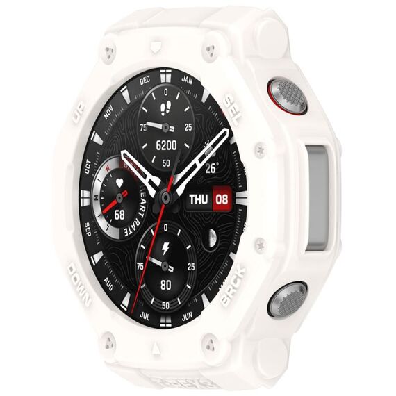 For Amazfit T-Rex3 Armor Hollow TPU Half Coverage Watch Case(Ivory White)