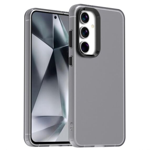 For Samsung Galaxy S24 FE 5G Candy PC Hybrid TPU Shockproof Phone Case(Black)