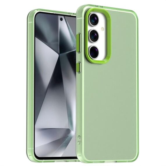 Per Samsung Galaxy S24 FE 5G Candy PC Hybrid TPU antiurto Custodia per telefono (verde)