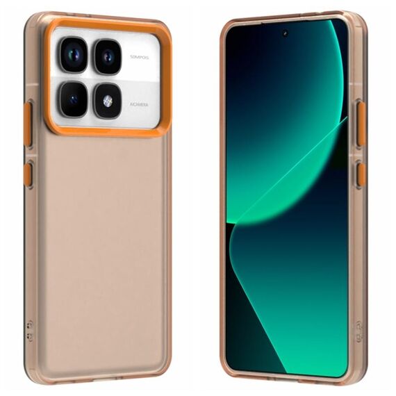 Per Xiaomi 14T Pro Candy PC Hybrid TPU Custodia antiurto per telefono (arancione)