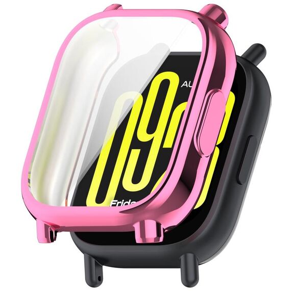 Per Redmi Watch 5 Lite Custodia protettiva per orologio in TPU elettrolitico a copertura totale (rosa)