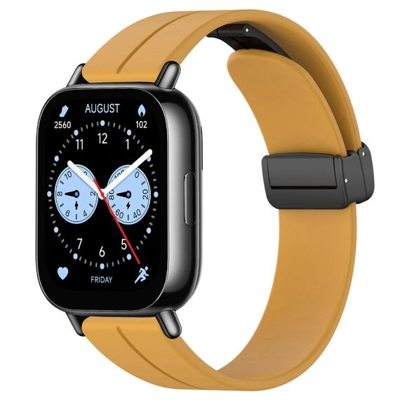 Per Redmi Watch 5 Lite cinturino in silicone con fibbia magnetica pieghevole (giallo)