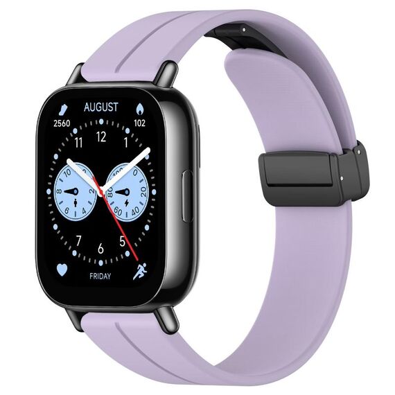 Per Redmi Watch 5 Lite cinturino in silicone con fibbia magnetica pieghevole (viola)