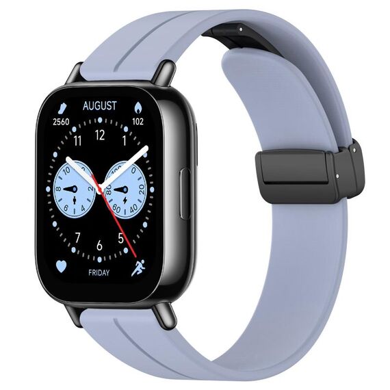 Per Redmi Watch 5 Active cinturino in silicone con fibbia magnetica pieghevole (azzurro chiaro)