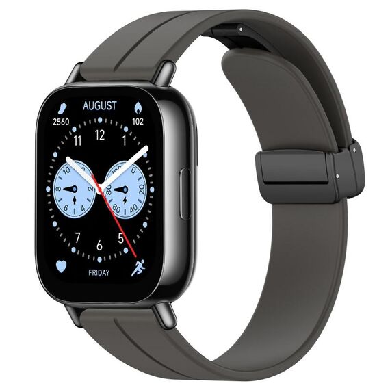 Per Redmi Watch 5 Active Cinturino in silicone con fibbia magnetica pieghevole (grigio siderale)