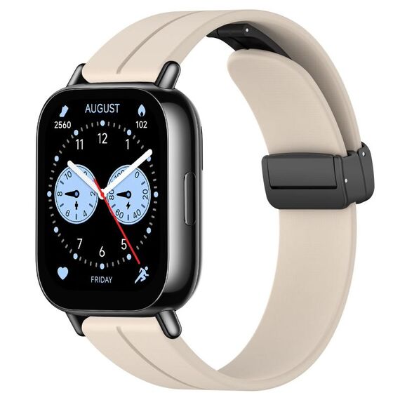 Per Redmi Watch 5 Active cinturino in silicone con fibbia magnetica pieghevole (Starlight)