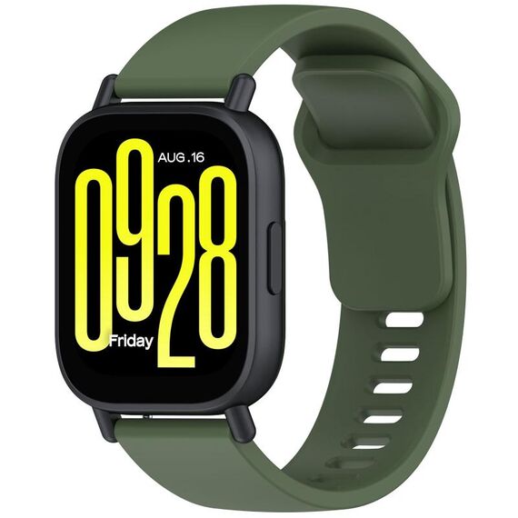 Per Redmi Watch 5 Lite Youth Version cinturino in silicone a sgancio rapido tinta unita (verde scuro)