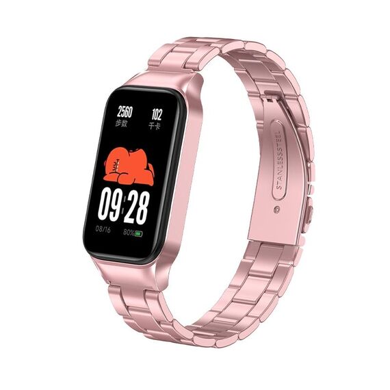 Per cinturino in metallo a tre perline Redmi Band 2 (rosa rosa)