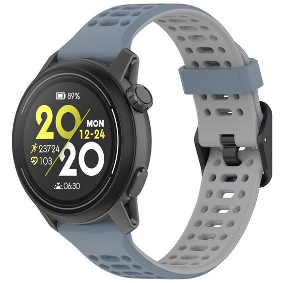 Per cinturino in silicone Coros Pace 3 Dual Color Quick Release da 22 mm (blu grigio grigio)