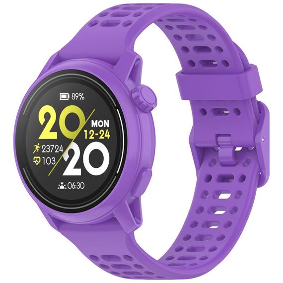 Per cinturino in silicone Coros Pace 3 tinta unita a sgancio rapido da 22 mm (viola)