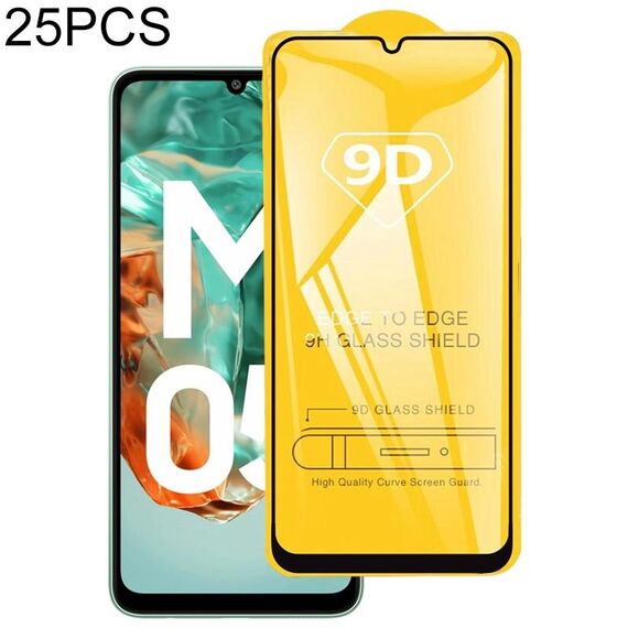 Per Samsung Galaxy M05 / F05 25 pezzi 9D Full Glue Pellicola in vetro temperato a schermo intero