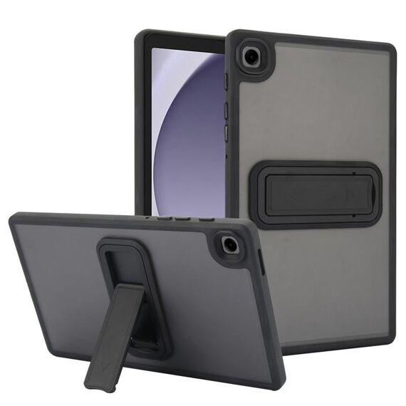 Custodia per tablet in TPU ibrida per PC con supporto in pelle per Samsung Galaxy Tab A9 (nero)