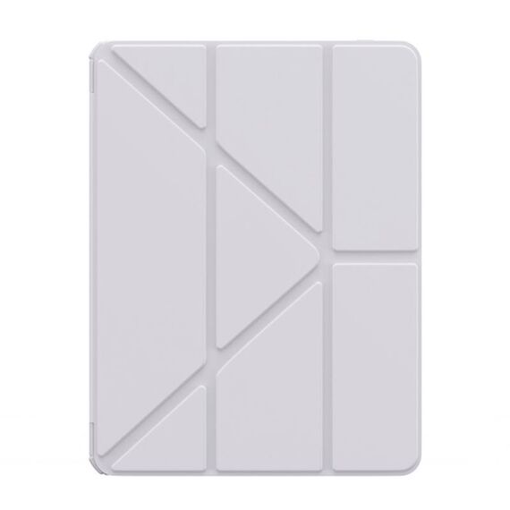 For iPad Pro 13 2024 Baseus Minimalist Series Y-shaped Tri-fold Leather Tablet Case(Grey)