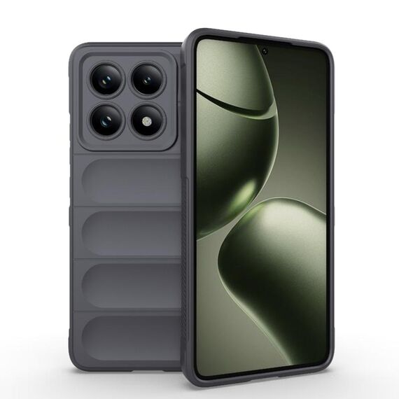 Per Xiaomi 14T 5G Global Magic Shield TPU + Custodia in flanella per telefono (grigio scuro)