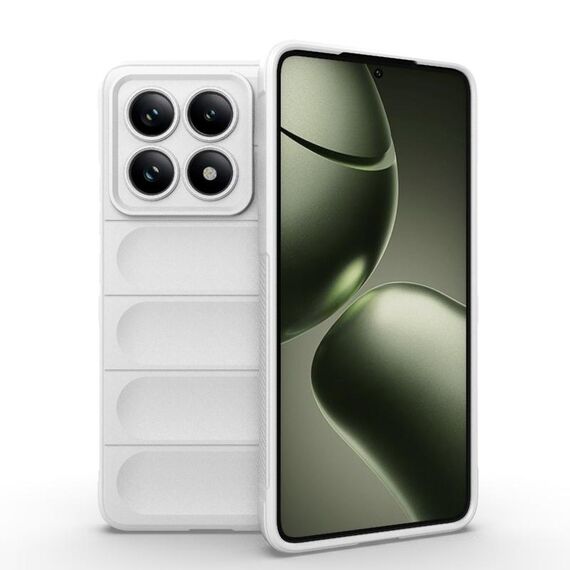 For Xiaomi 14T 5G Global Magic Shield TPU + Flannel Phone Case(White)