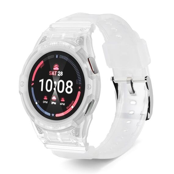 Per Samsung Galaxy Watch 7 40mm Cinturino per orologio in TPU integrato (trasparente satinato)