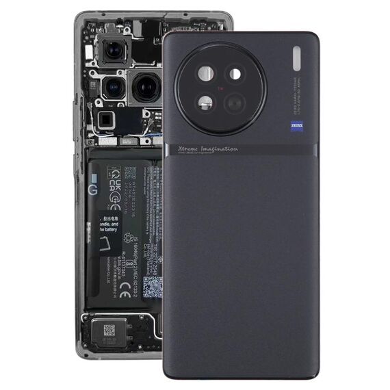 For vivo X90 Battery Back Cover with Camera Lens Cover(Black)