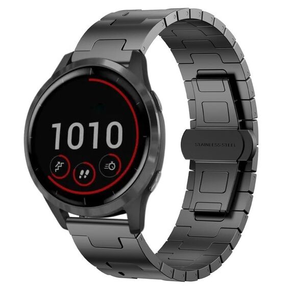 For Garmin Vivoactive 4 Titanium Alloy 22mm Metal Watch Band(Titanium Color)