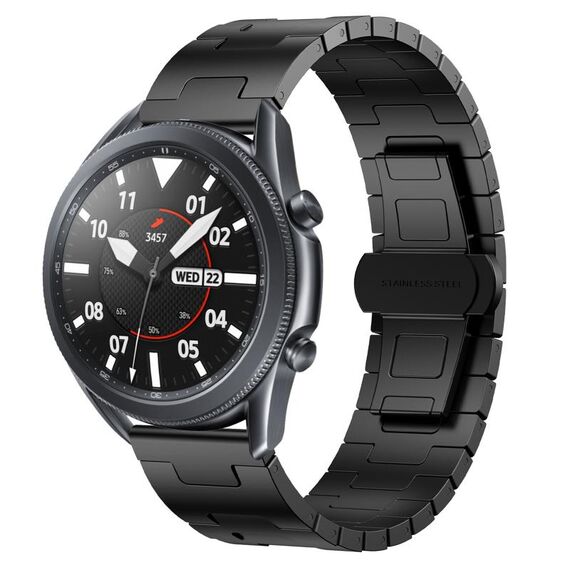 For Samsung Galaxy Watch 3 45mm Titanium Alloy 22mm Metal Watch Band(Black)