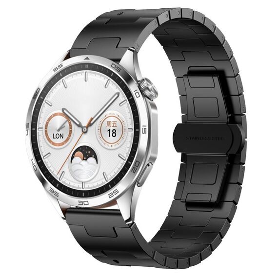 For Huawei watch GT4 46mm Titanium Alloy 22mm Metal Watch Band(Black)