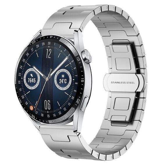 For Huawei Watch GT3 46mm Titanium Alloy 22mm Metal Watch Band(Silver)