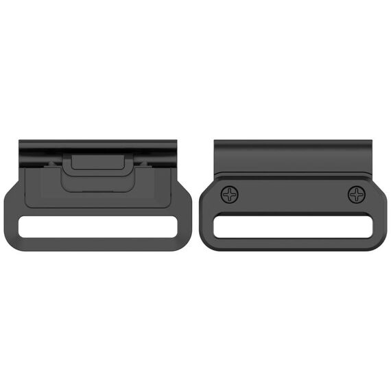 For Garmin 22mm 1 Pair Metal Medium Adapter Watch Band Quick Release Connector(Black)