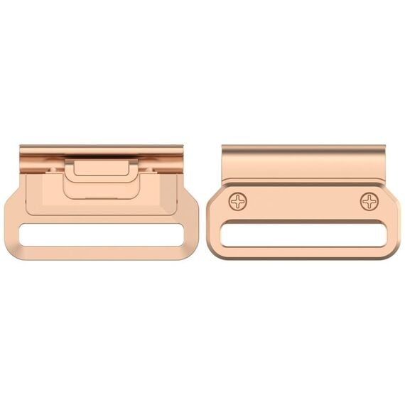 For Garmin 22mm 1 Pair Metal Medium Adapter Watch Band Quick Release Connector(Rose Gold)