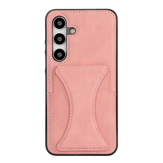 Per Samsung Galaxy S24 5G Custodia protettiva antiurto ultrasottile con supporto (oro rosa)