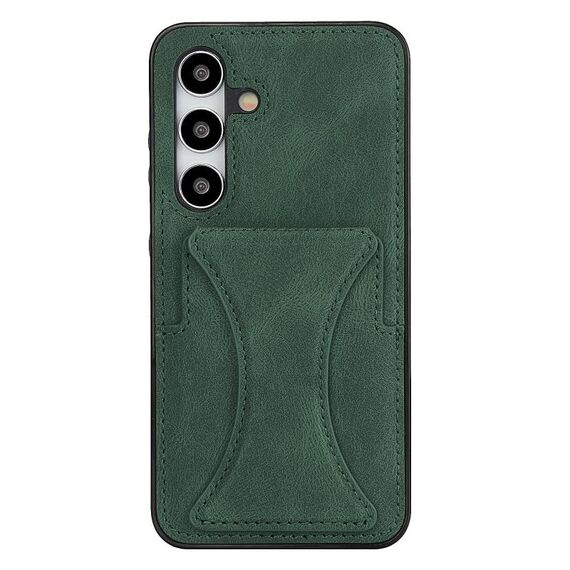 Per Samsung Galaxy S24 FE 5G Custodia protettiva antiurto ultrasottile con supporto (verde)
