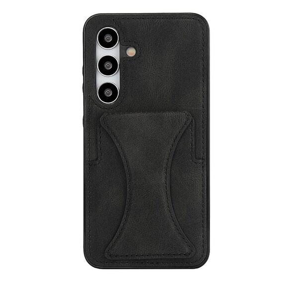 Per Samsung Galaxy S24 FE 5G Custodia protettiva antiurto ultrasottile con supporto (nero)