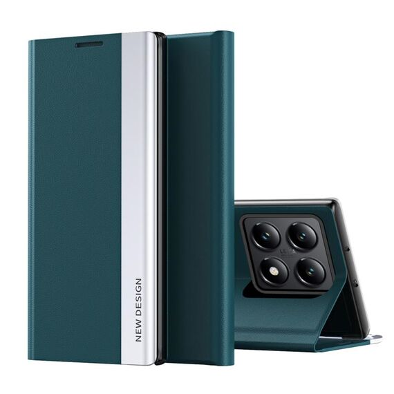 Per Xiaomi 14T Custodia per telefono in pelle adsorbimento elettrolitico laterale (verde)