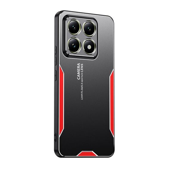 Per Xiaomi 14T Blade Series TPU Hybrid Metal Phone Case (Rosso)
