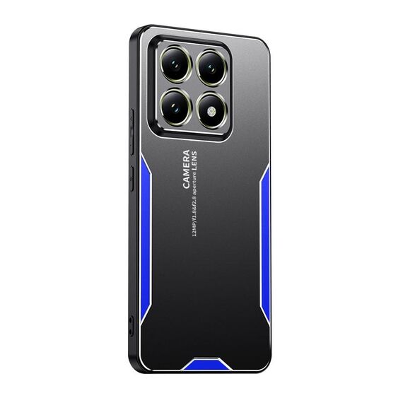 Per Xiaomi 14T Blade Series TPU Hybrid Metal Phone Case (Blu)