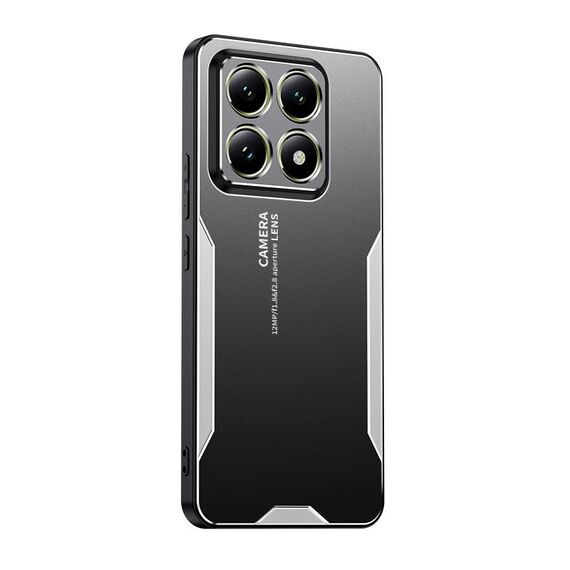 Per Xiaomi 14T Pro Blade Series TPU Hybrid Metal Phone Case (Argento)