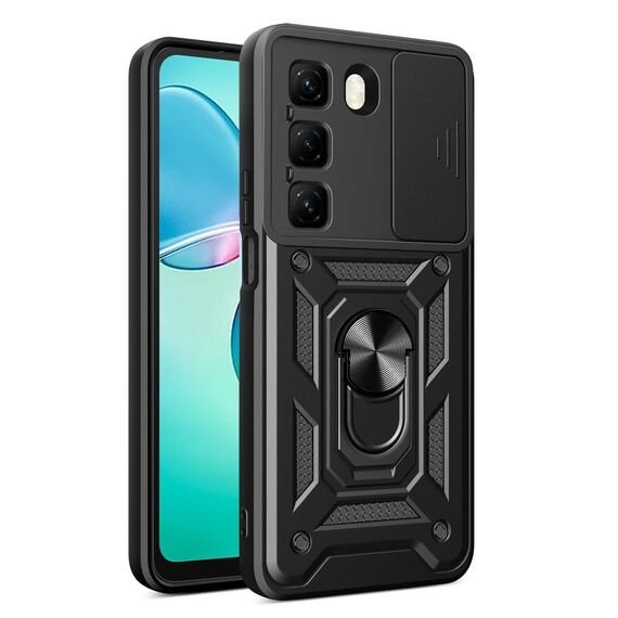 Per Infinix Hot 50 4G Custodia per fotocamera scorrevole TPU+PC (nero)