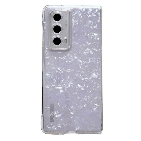 Custodia per telefono For Honor Magic Vs2 Pearlescent Shell Texture (bianca)