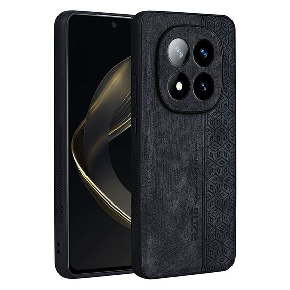 Per Redmi Note 14 Pro+ 5G AZNS Custodia per telefono con effetto pelle in rilievo 3D (nero)