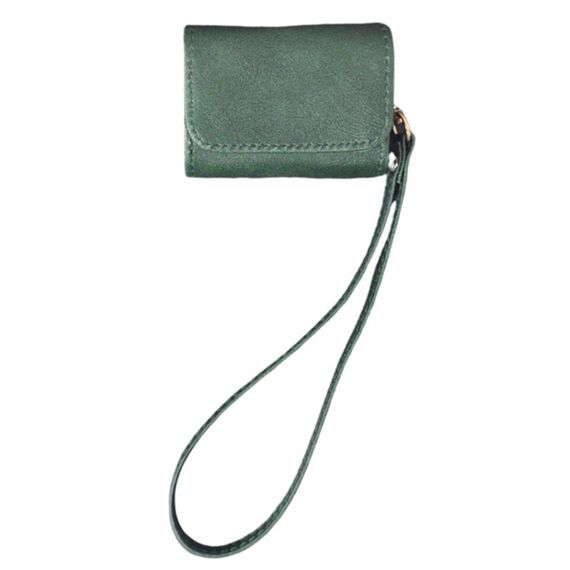 Per AirPods 4 Custodia antiurto in PU con texture in pelle di mucca (verde)
