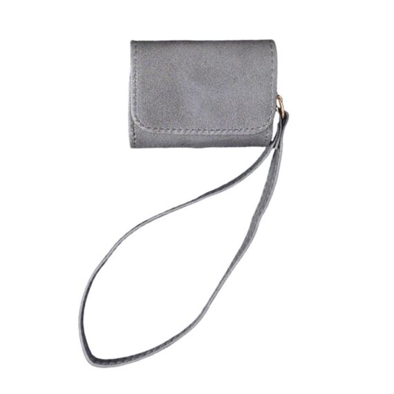 Per AirPods 4 Custodia antiurto in PU con texture in pelle di mucca (grigio)