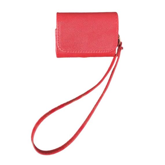 Per AirPods 3 Custodia antiurto in PU con texture in pelle di mucca (rosso)